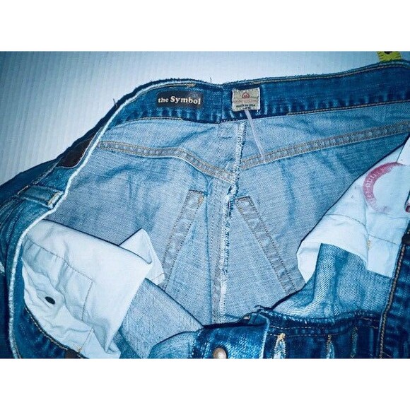Vintage AG The Symbol Button Fly 100% Cotton Denim Jeans Men's 38X32 Fits 36x30 - Picture 15 of 16
